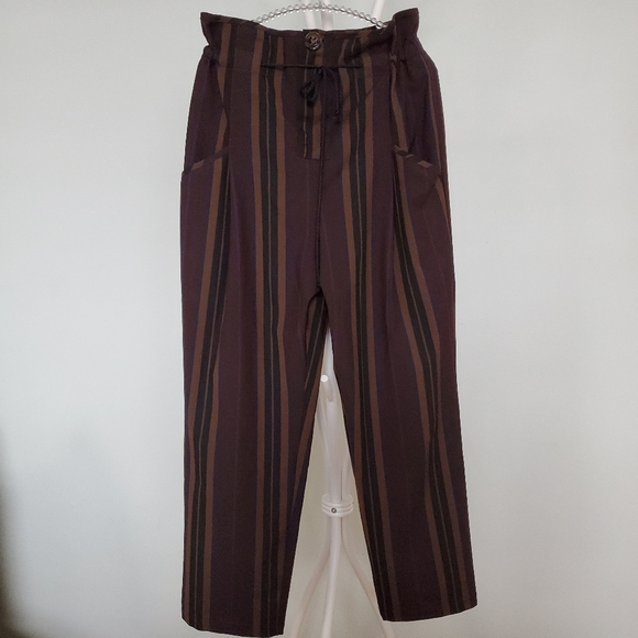 ZARA Striped Print Pants - Picture 5 of 13